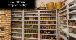 Prepper pantry with FIFO system