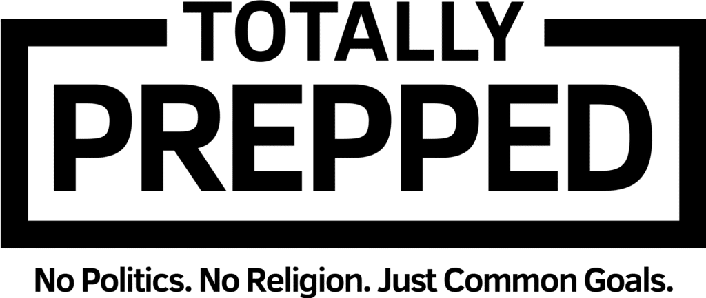 Totally Prepped Logo with tagline No Politics. No Religion. Just Common Goals